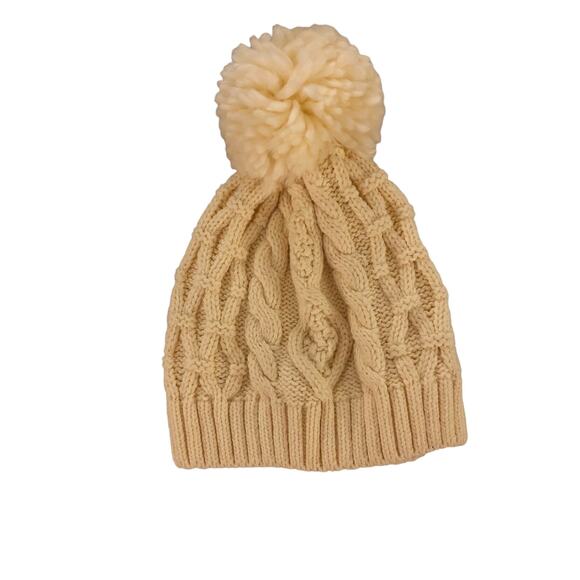 Hanna Andersson Cream Cable Knit Hat  size large - Picture 1 of 4